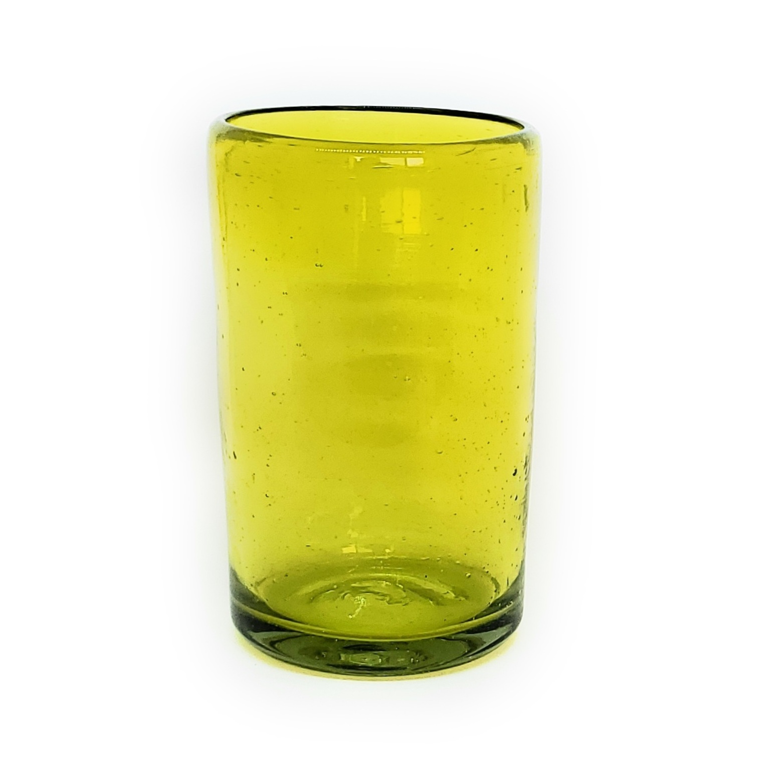 New Items / Solid Yellow 14 oz Drinking Glasses (set of 6) / These handcrafted glasses deliver a classic touch to your favorite drink.